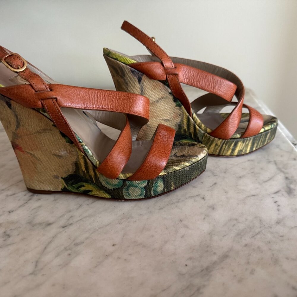 Vintage Valentino Wedge Sandals - Picture 6 of 8